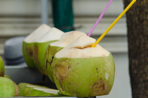 drinking coconut - Veggie Fresh Papanui
